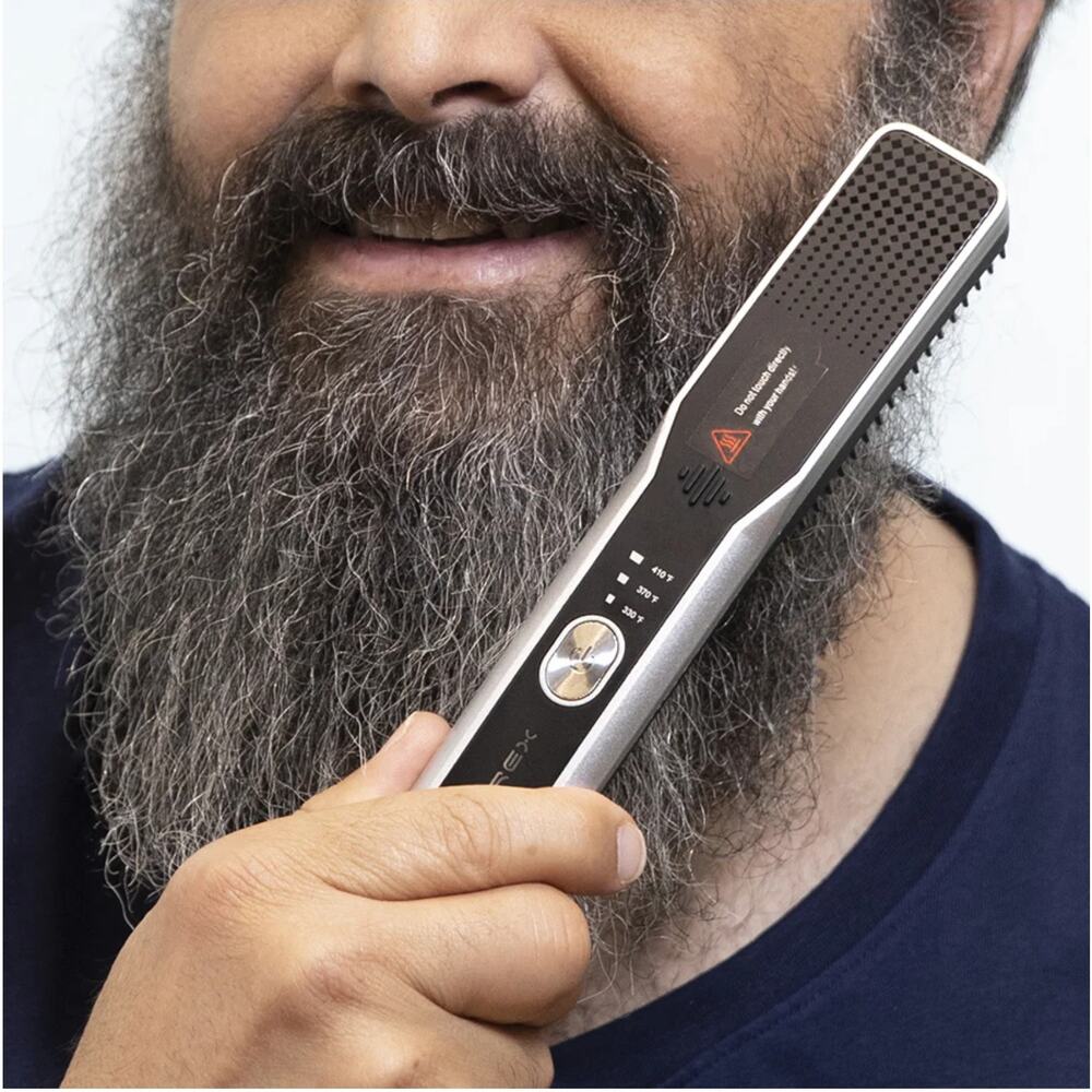 NEW LIBEREX MEN'S HAIR & BEARD STRAIGHTENING BRUSH GROOMING